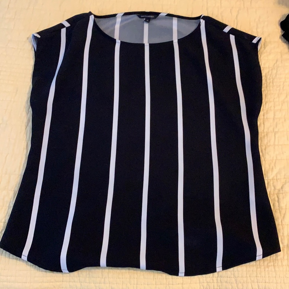 Banana Republic black & white stripe top, sz M
